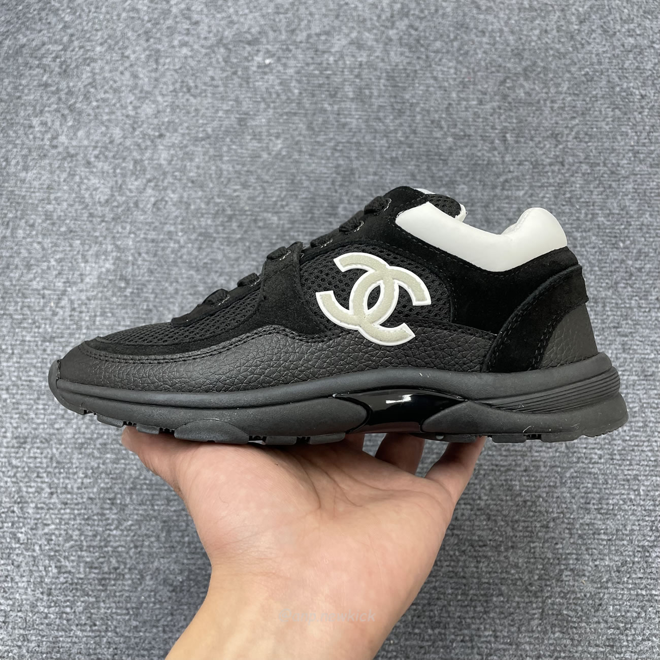 Chanel Low Top Trainer Black White G38299 Y55720 K3845 (10) - newkick.vip